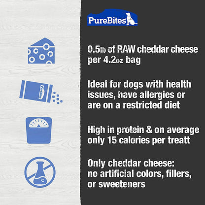 PureBites Cheddar Cheese Freeze-Dried Dog Treats — Single Ingredient