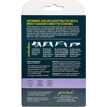 ALZOO Natural Calming Collar for Dogs