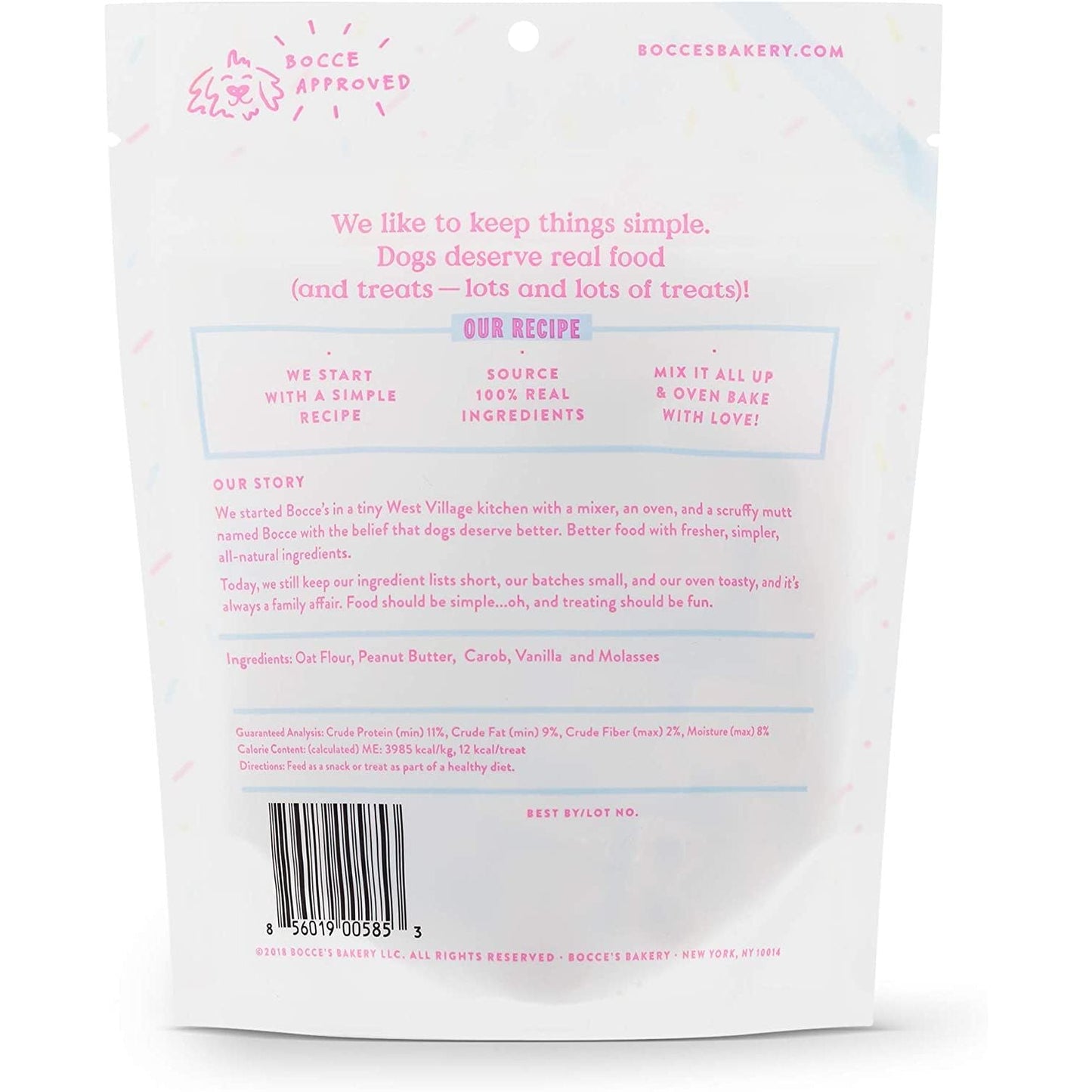 Bocce's Bakery Birthday Cake All-Natural Dog Treats — PB & Vanilla