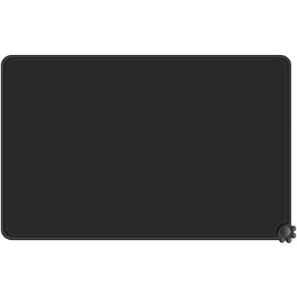 WOOZAPET Silicone Non-Slip Waterproof Large Feeding Mat for Dogs & Cats — Black