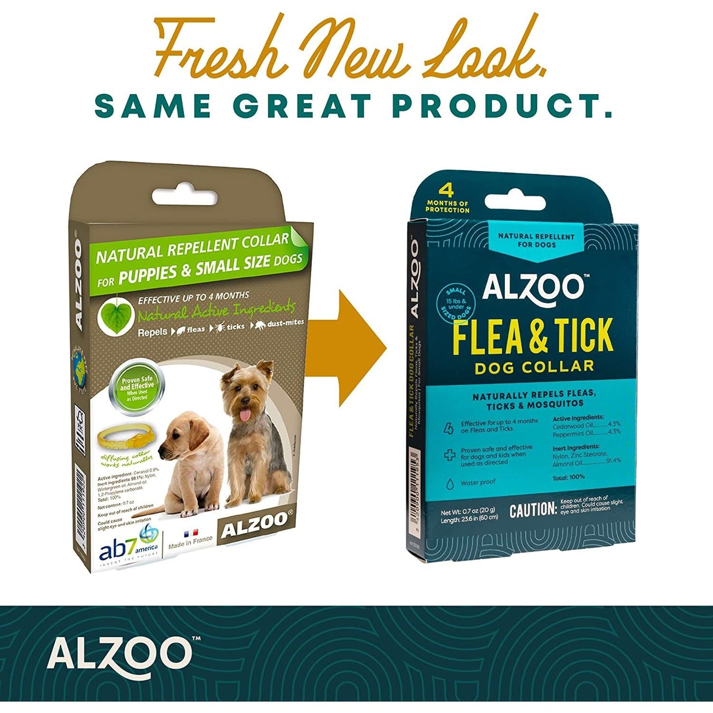 ALZOO Natural Flea & Tick Dog Collar
