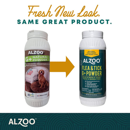 ALZOO Natural Flea & Tick G+ Home Treatment Powder for Pets