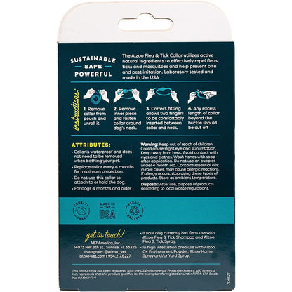 ALZOO Natural Flea & Tick Dog Collar