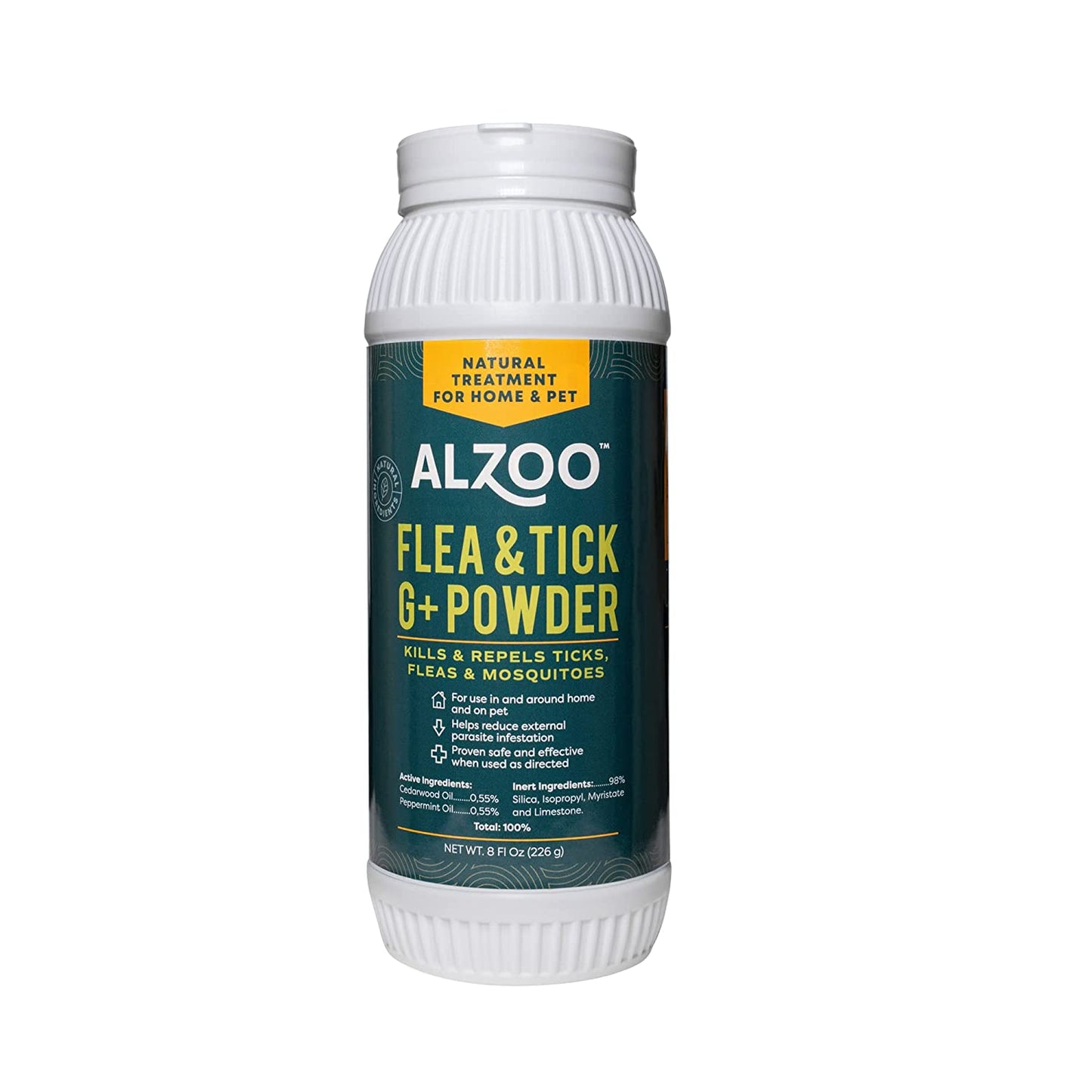 ALZOO Natural Flea & Tick G+ Home Treatment Powder for Pets