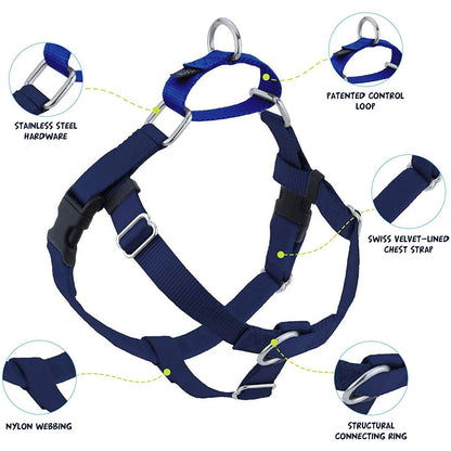 Freedom No-Pull Dog Harness — Navy