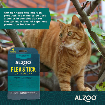 ALZOO Natural Flea & Tick Cat Collar