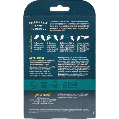 ALZOO Natural Flea & Tick Cat Collar