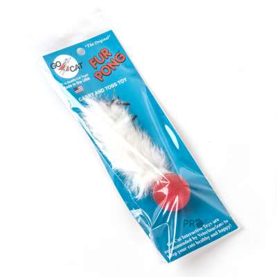 Go Cat Da Fur Pong — Rabbit Fur, Feather & Catnip Cat Toy