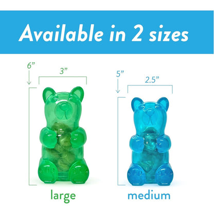 Spunky Pup Neon Gummy Bear Treat-Dispensing Dog Toy with Treats — Medium