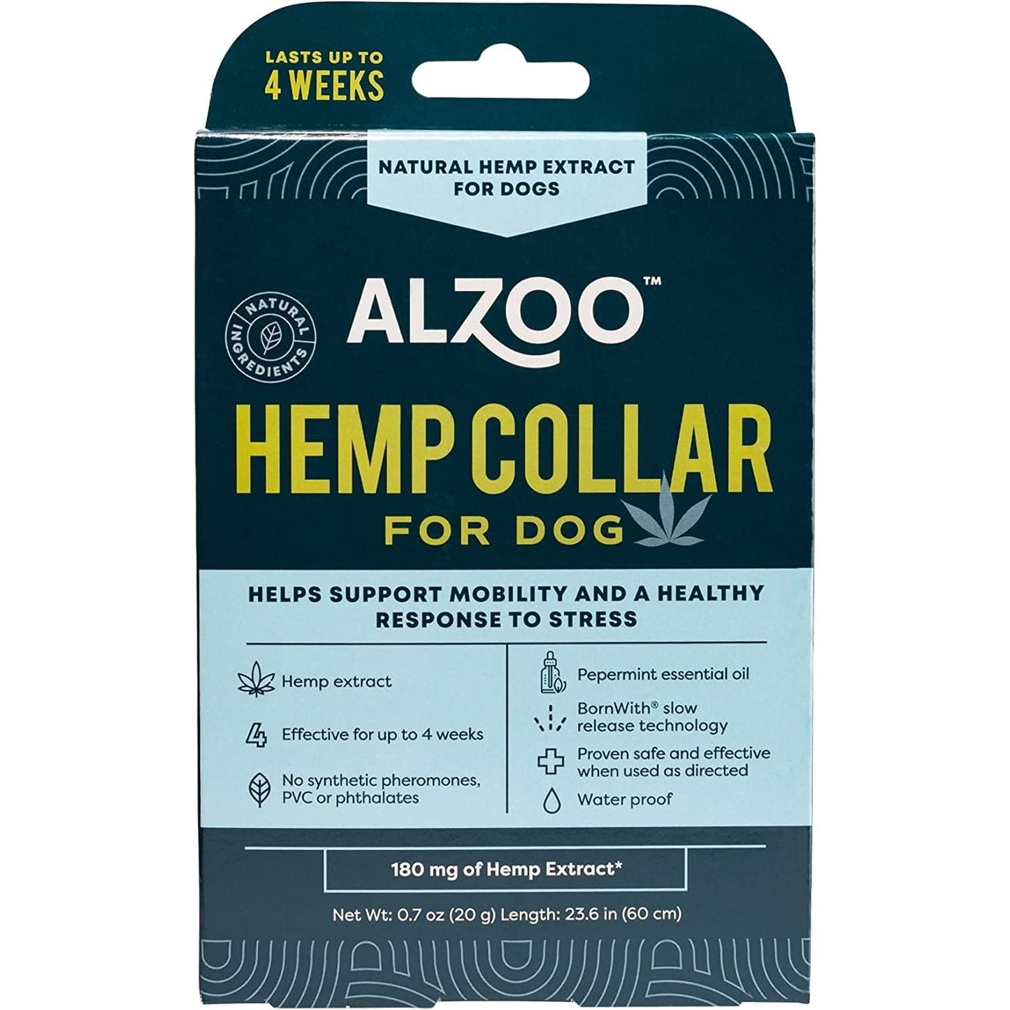 ALZOO Hemp Collar for Dogs — Natural Joint & Mobility Support
