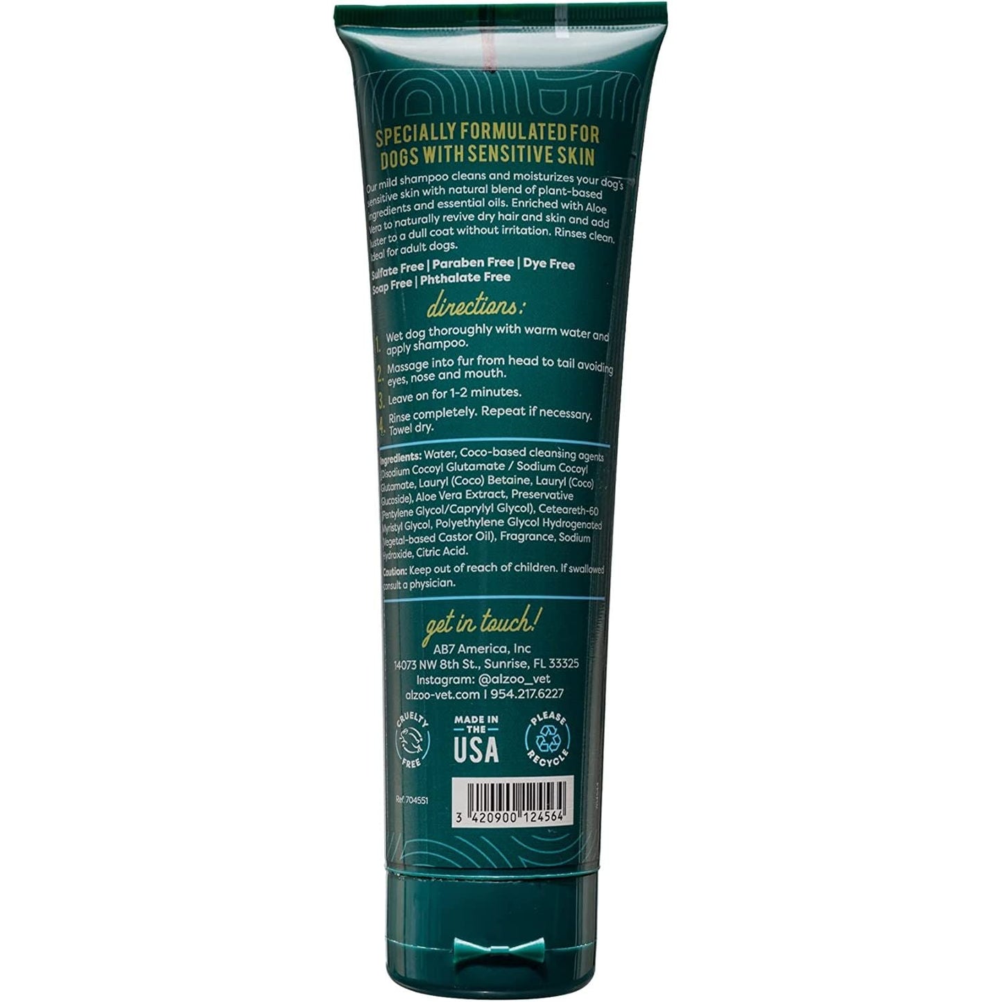 ALZOO Hypoallergenic Dog Shampoo — 8 oz