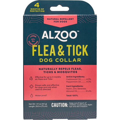 ALZOO Natural Flea & Tick Dog Collar