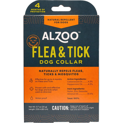 ALZOO Natural Flea & Tick Dog Collar