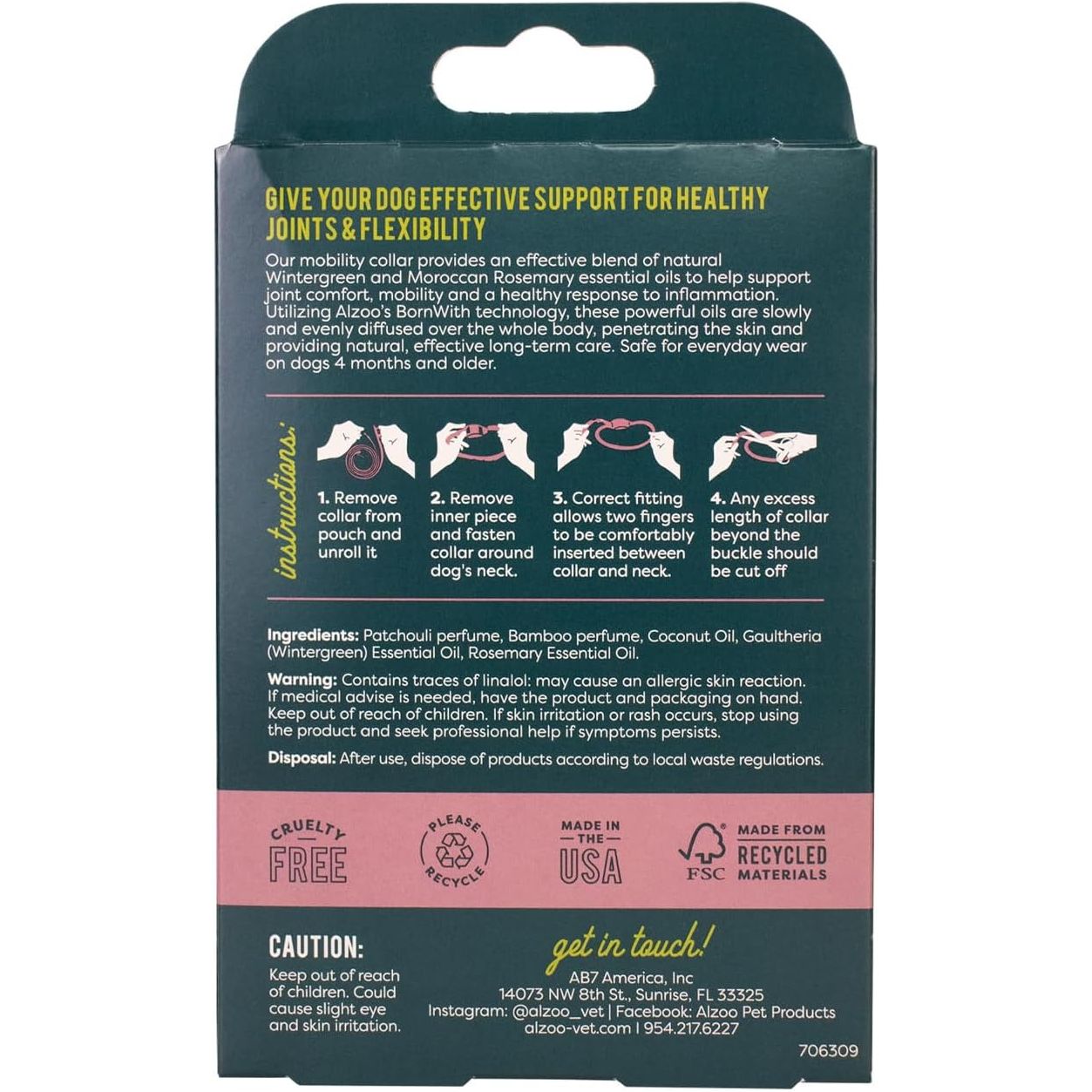 ALZOO Mobility Collar for Dogs — Natural Joint Support