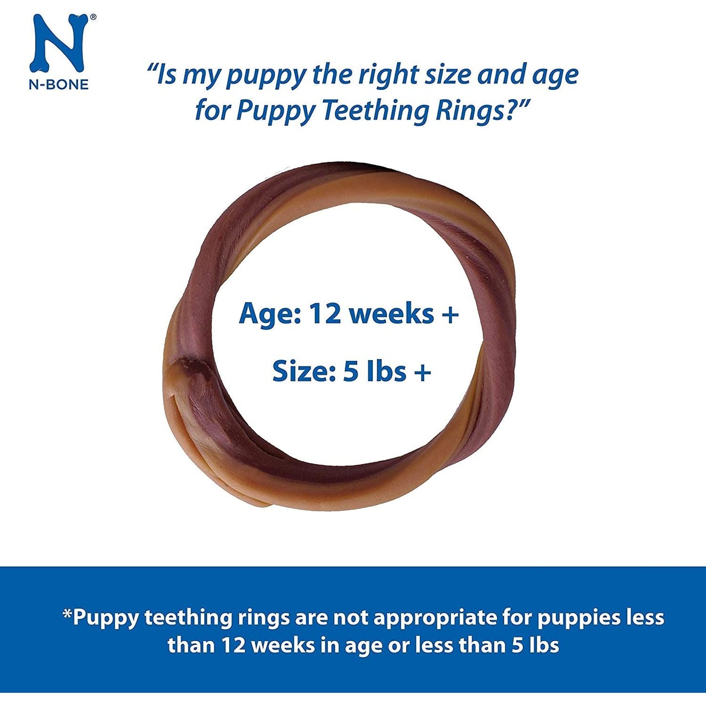 N-Bone Puppy Teething Rings — Pumpkin Flavor, 6 Count