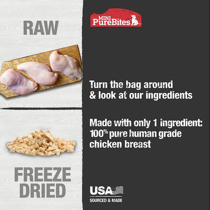 Mini PureBites Chicken Freeze-Dried Trainer Dog Treats