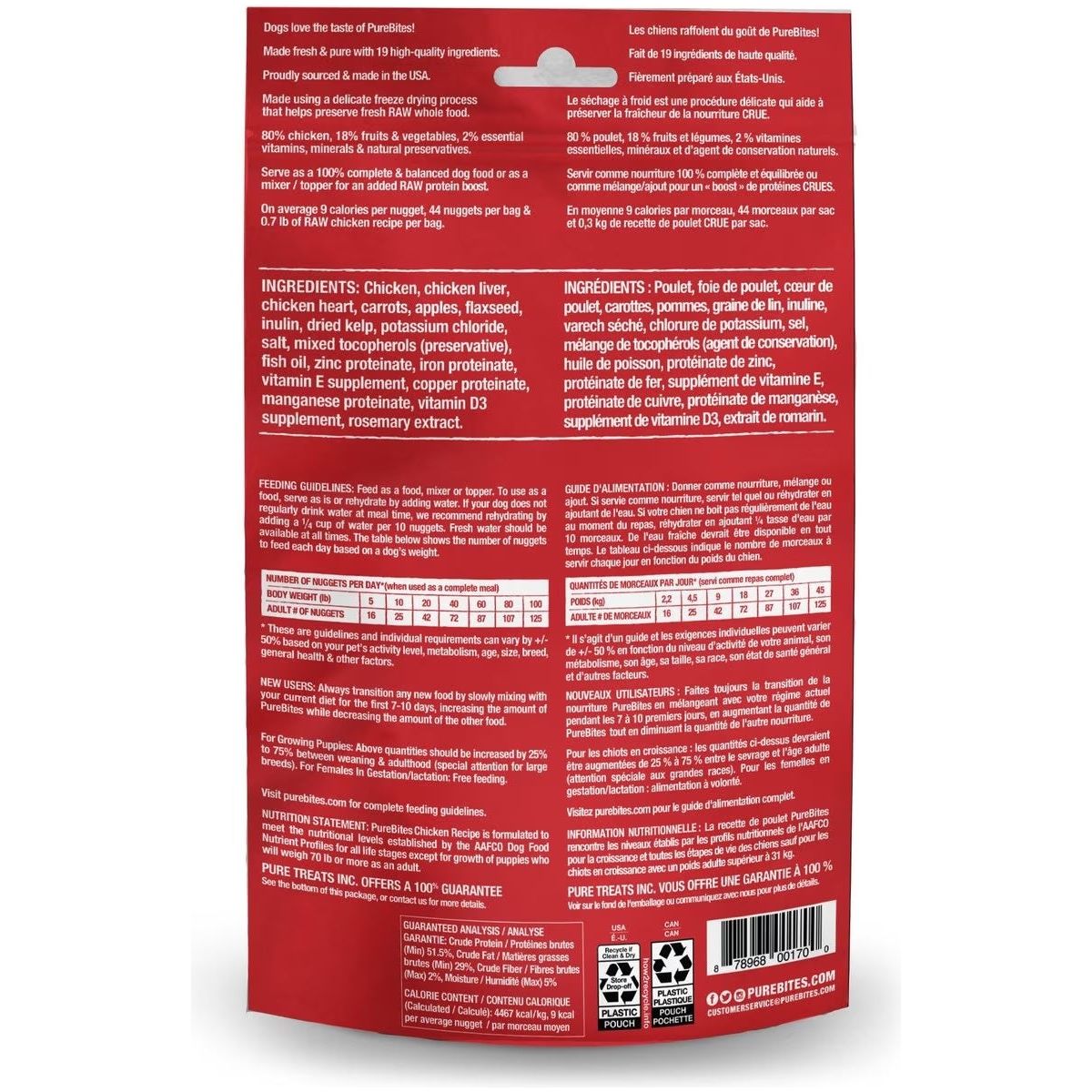 PureBites Chicken Food Topper for Dogs — Single Ingredient, 3 oz