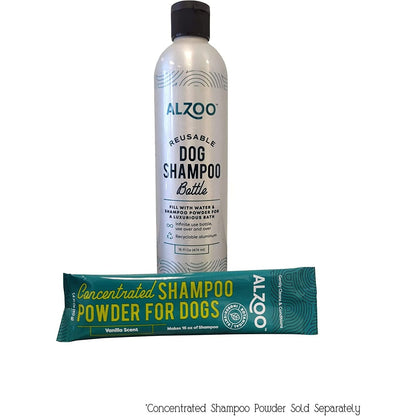 ALZOO Concentrated Dog Shampoo Bundle — Refillable Bottle + Sensitive Skin Pouch