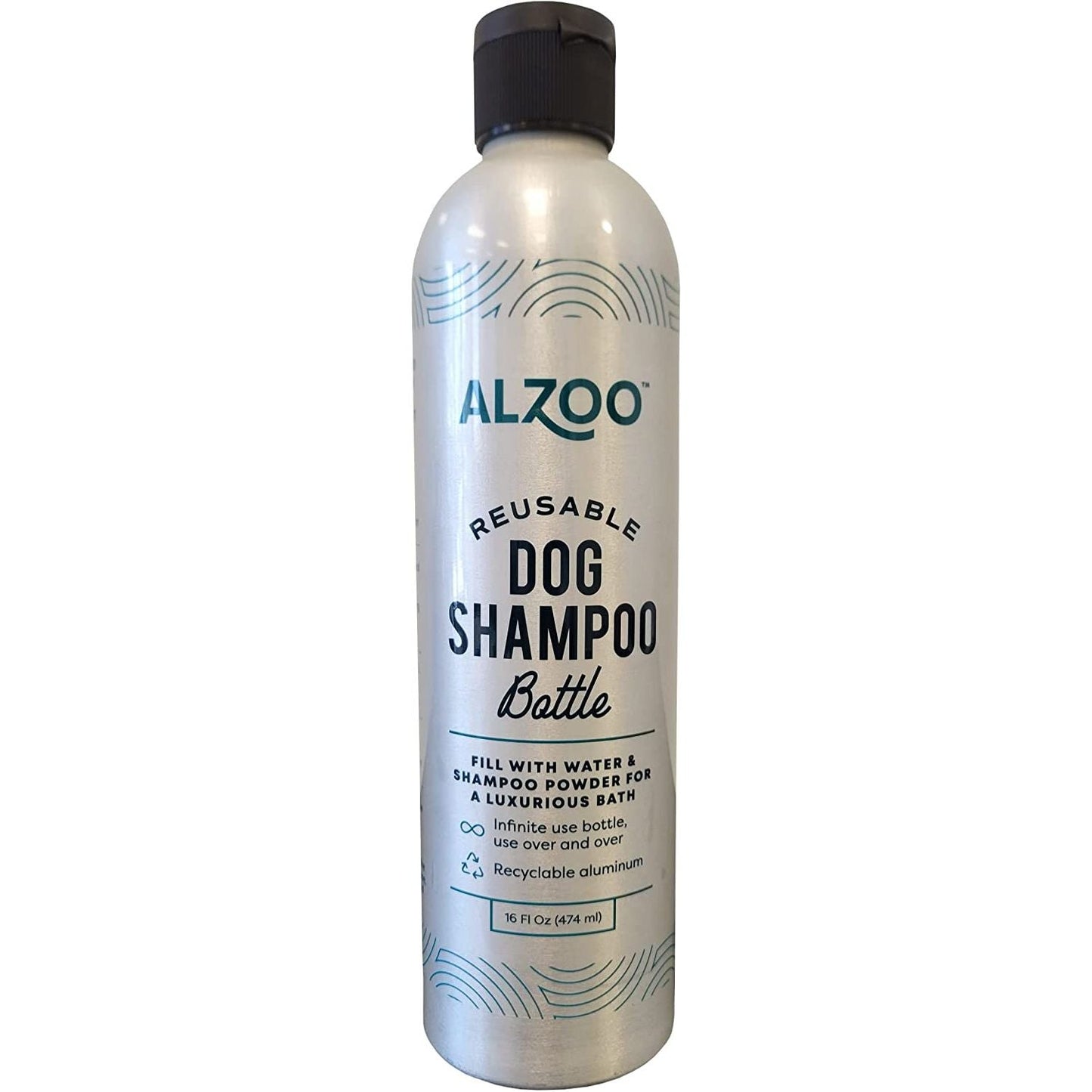 ALZOO Concentrated Dog Shampoo Bundle — Refillable Bottle + Sensitive Skin Pouch