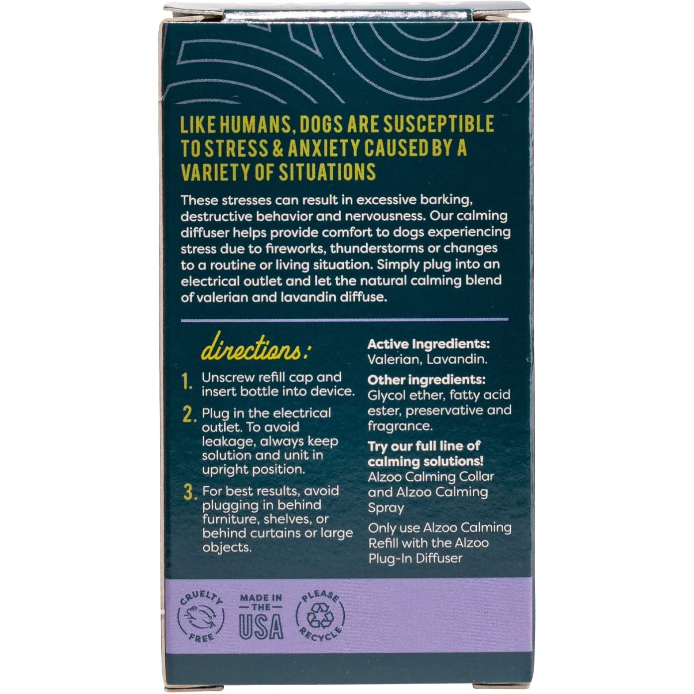 ALZOO All-Natural Calming Diffuser Refill for Dogs