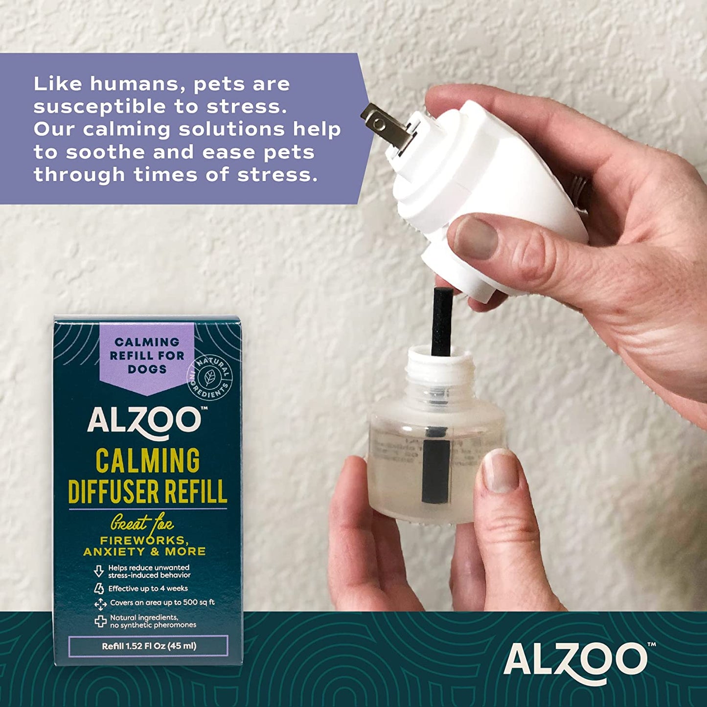 ALZOO All-Natural Calming Diffuser Refill for Dogs