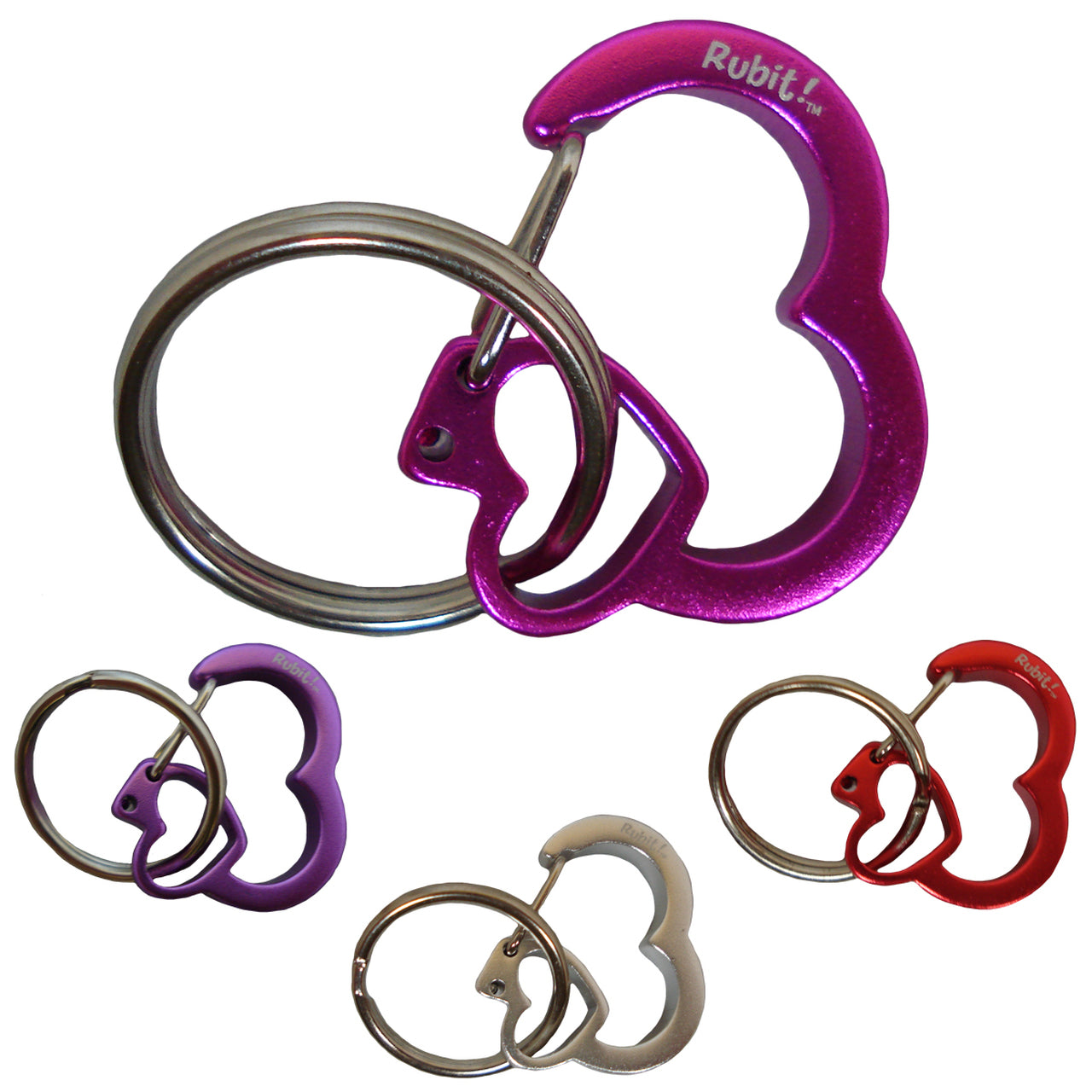 Rubit! Rhinestone Small Heart Shaped Dog Tag Clip