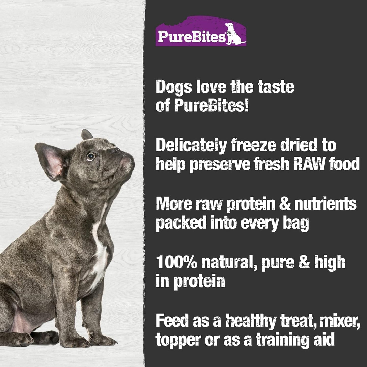 PureBites Ocean Whitefish Freeze-Dried Dog Treats — Single Ingredient