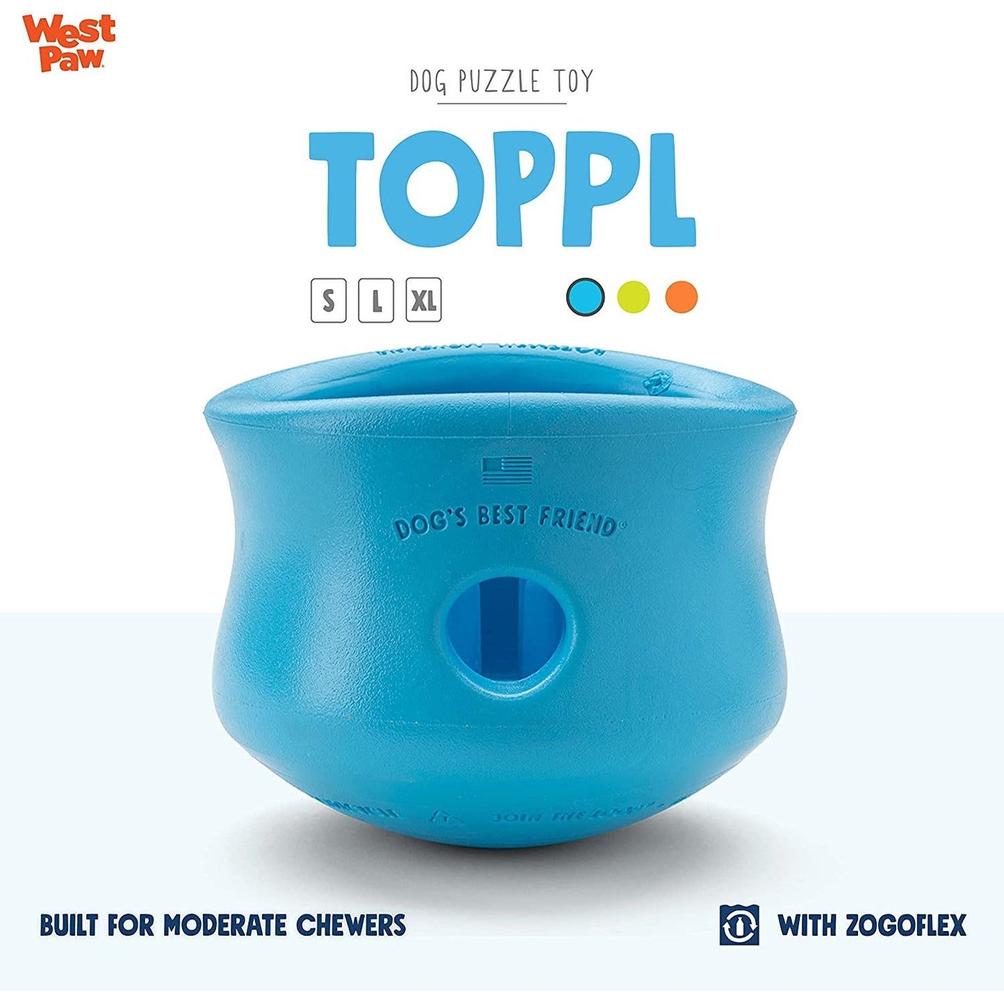 West Paw Zogoflex Toppl Treat Dispensing Puzzle Toy — X-Large