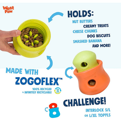 West Paw Zogoflex Toppl Treat Dispensing Puzzle Toy — Large