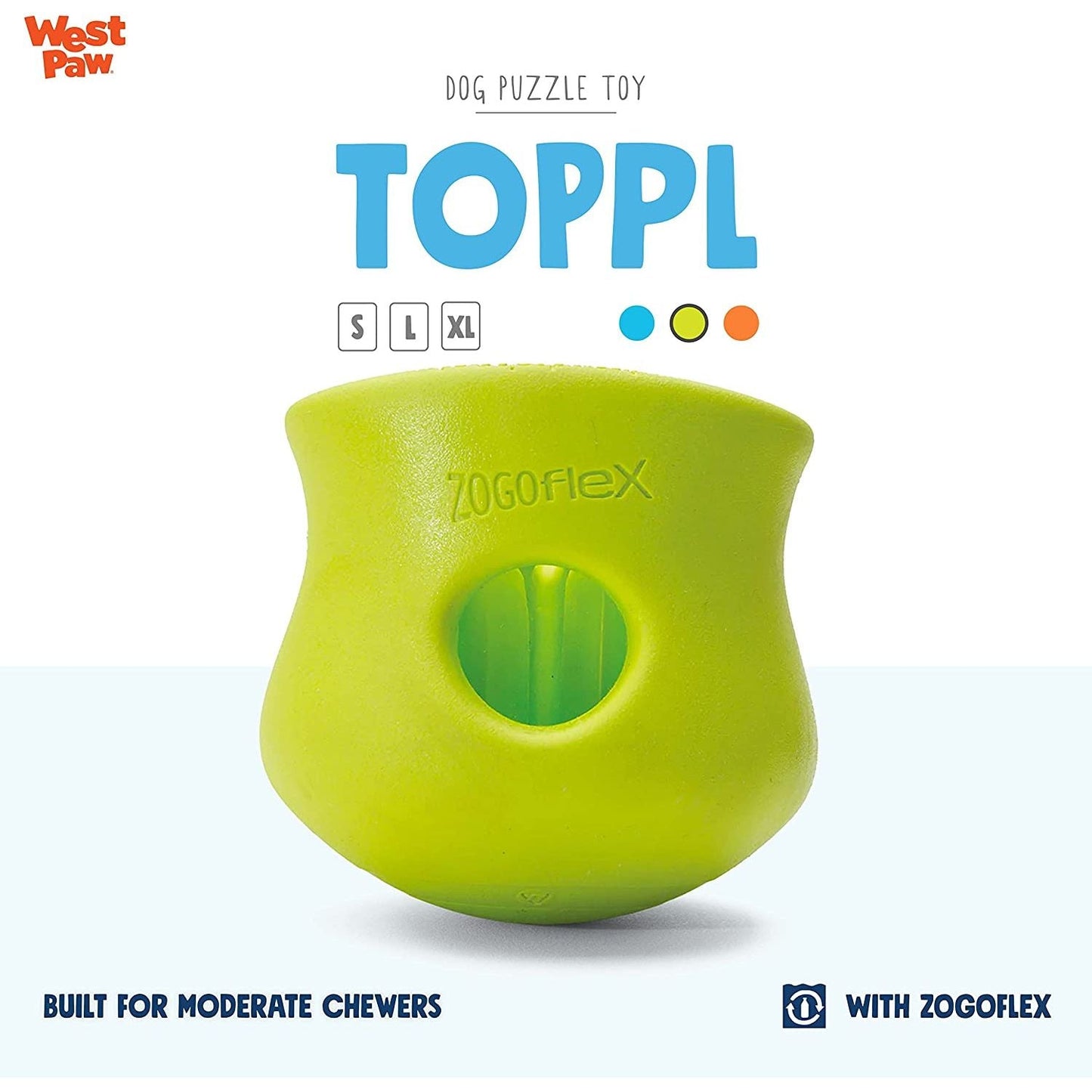 West Paw Zogoflex Toppl Treat Dispensing Puzzle Toy — Large