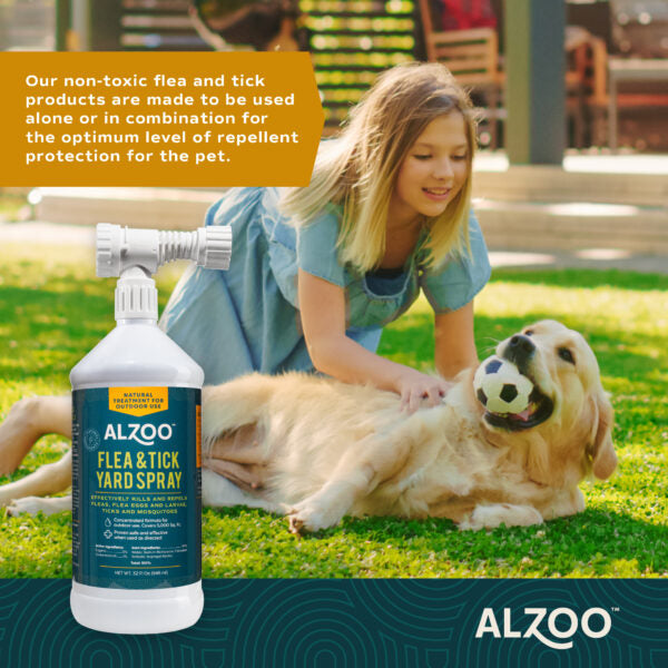 ALZOO Natural Flea & Tick Yard Spray — 32 oz