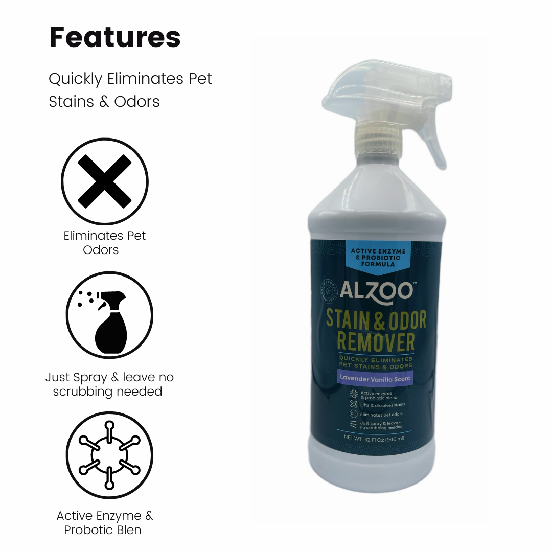 ALZOO Stain and Odor Remover Spray Citrus Vanilla