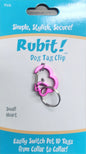 Rubit! Heart Shaped Aluminum Dog Tag Clip Small