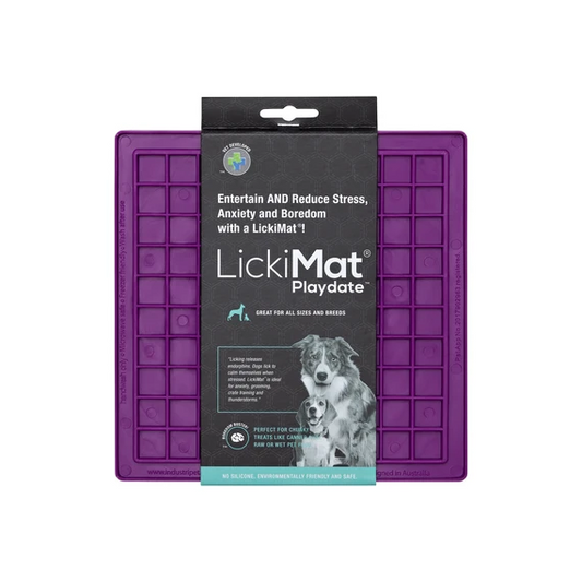 LickiMat Classic Playdate Slow Feeder for Dogs (Purple)