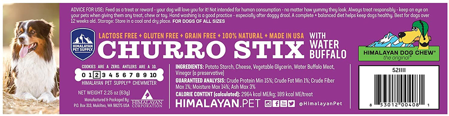 Himalayan Pet Supply Churro Stix Water Buffalo 10 in.