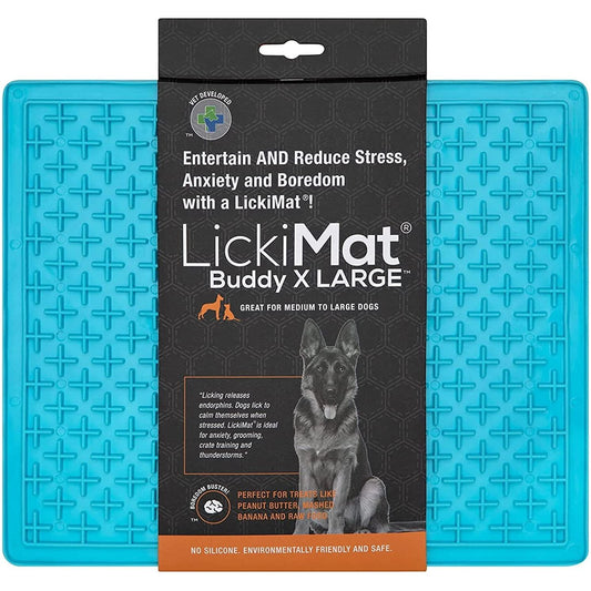 LickiMat Buddy X Large Breed Dog Lick Mat Turquoise