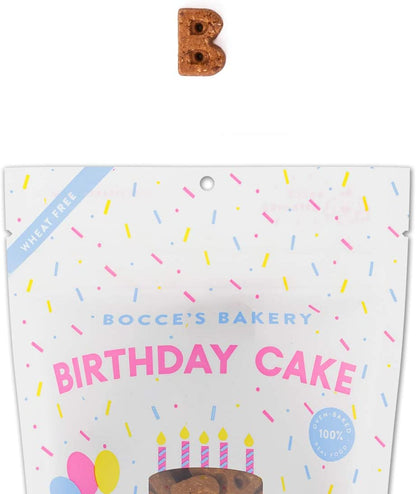 Bocce’s Bakery Birthday Cake Dog Treats All-Natural Peanut Butter Vanilla Biscuits