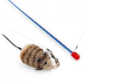 Go Cat Cat Catcher Teaser Wand with Mouse Cat Toy