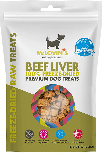 McLovin's Freeze-Dried Premium Dog Treats Beef Liver 4 oz