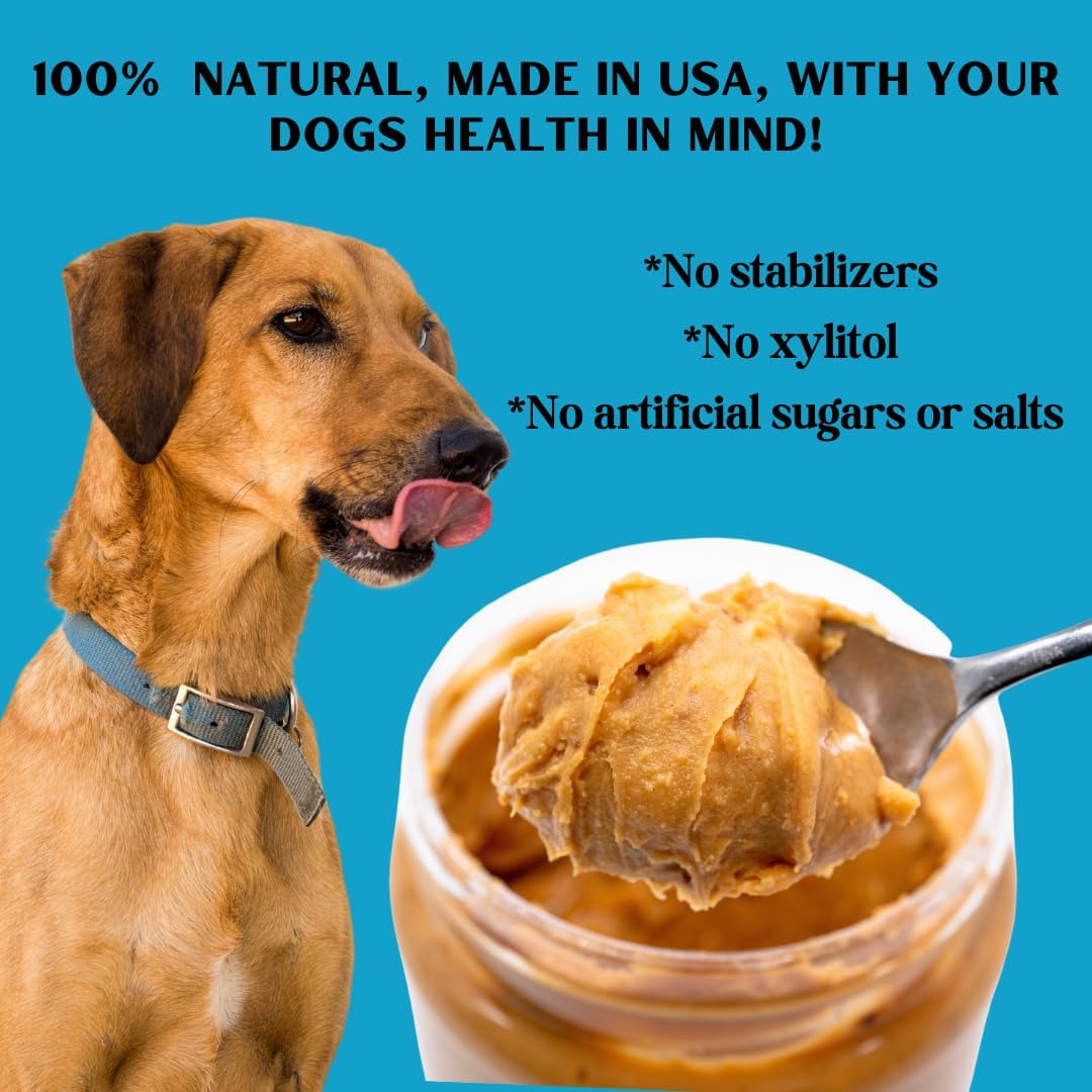 Bark Bistro Beef Broth BUDDY BUDDER - 100% Natural Dog Peanut Butter, Made in USA 17oz jar