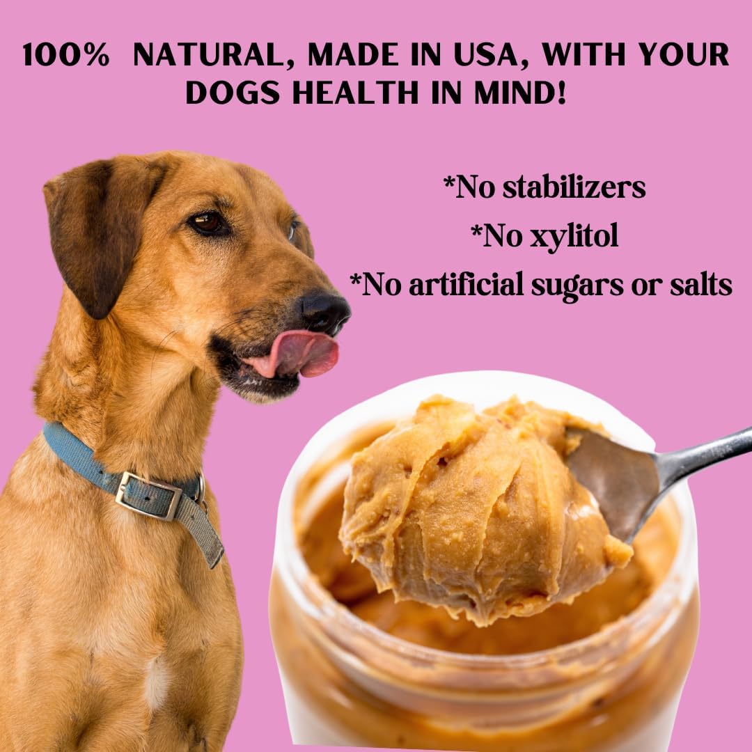 Bark Bistro Chicken Collagen BUDDY BUDDER - 100% Natural Dog Peanut Butter, Made in USA 17oz jar