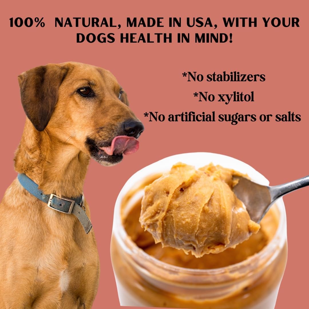 Bark Bistro Bangin Bacon BUDDY BUDDER - 100% Natural Dog Peanut Butter, Made in USA 17oz jar