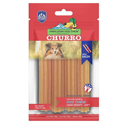 Himalayan Pet Supply yaky Churro Himalaya Cheese Treats | Real Bacon Flavor