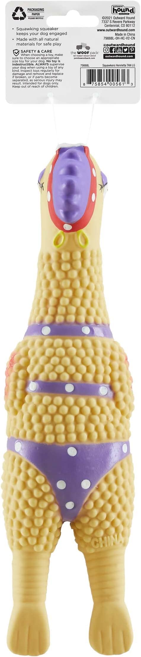 Charming Pet Henrietta Chicken Dog Toy (Large)