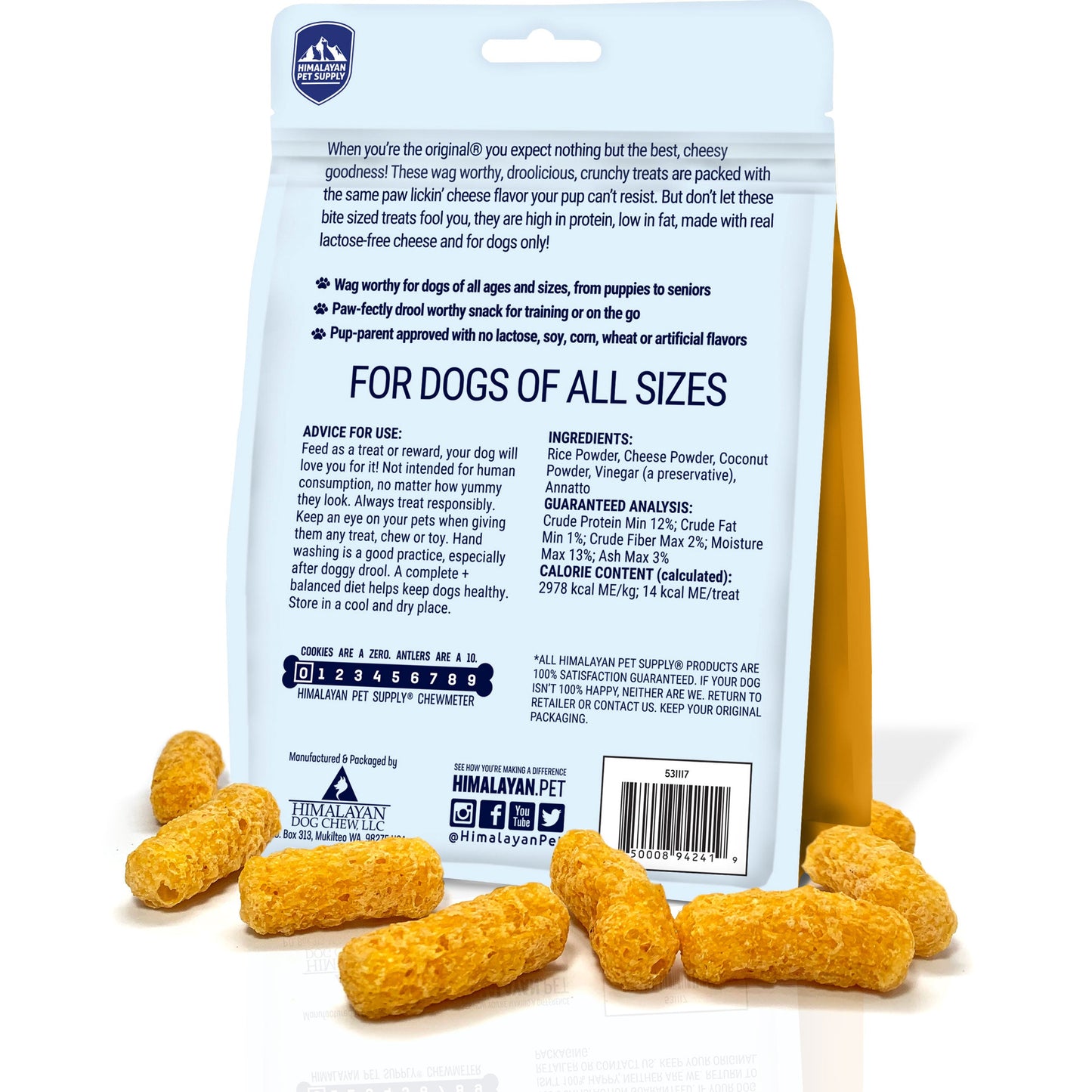 Himalayan Pet Supply Barkeetos Cheese Dog Treats