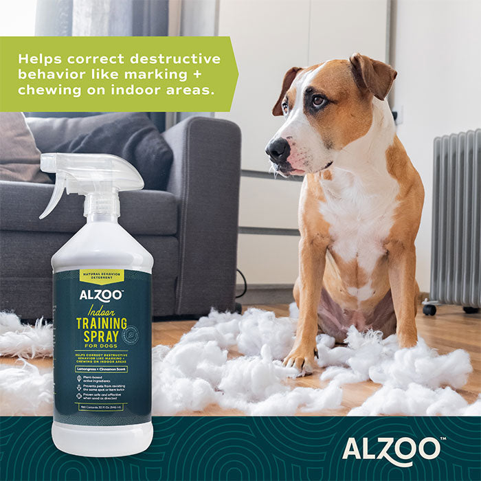 ALZOO Indoor Training Spray for Dogs Lemongrass & Cinnamon Scent 32 oz