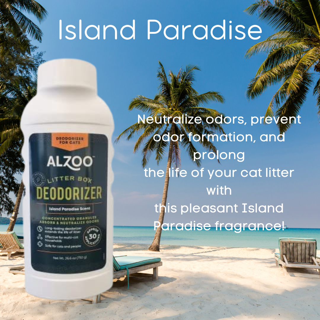 ALZOO Litter Box Deodorizer for Cats - Island Paradise 26oz.