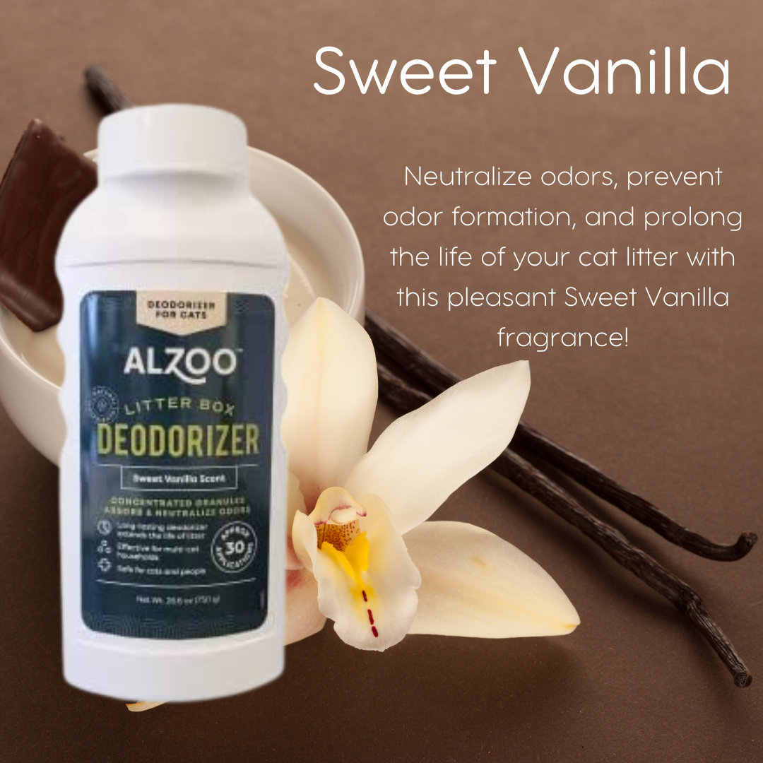 ALZOO Litter Box Deodorizer for Cats - Sweet Vanilla 26oz.