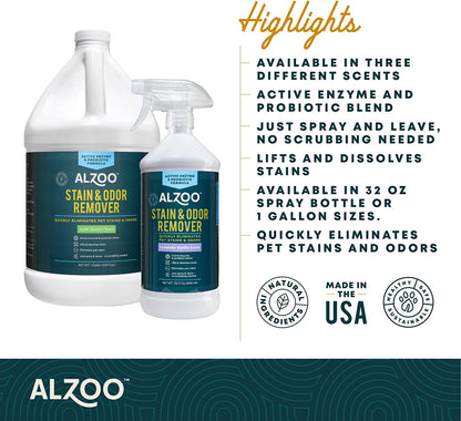 ALZOO Stain and Odor Remover Spray Citrus Vanilla