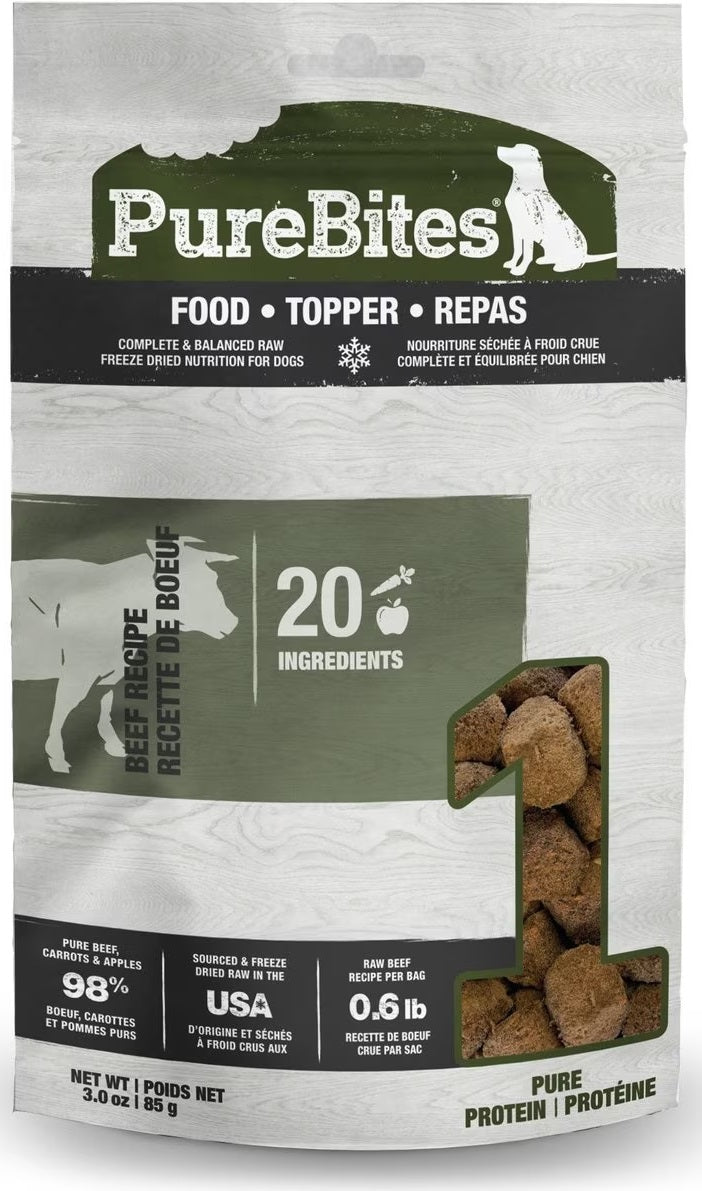 PureBites Dog Food Topper Beef Recipe 3 oz